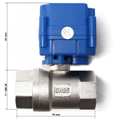 WILTEC Vanne à Bille Pour Eaux Usées Camping-cars Caravanes 12 V DC ∅25mm & Déverrouillage D'urgence – Image 4