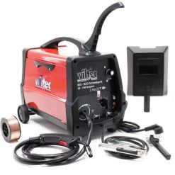 WILTEC Poste à Souder MIG-MAG 40-140 Ampères Fil Fourré 0,6-0,8mm Appareil Mobile Commutateur Thermique