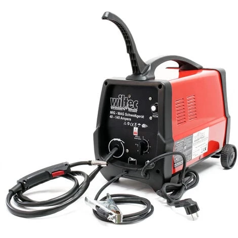 WILTEC Poste à Souder MIG-MAG 40-140 Ampères Fil Fourré 0,6-0,8mm Appareil Mobile Commutateur Thermique – Image 2
