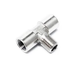 WILTEC Adaptateur Aérographe Pièce En T 2x Filetage Femelle 9,51mm 1x Filetage Mâle 9,51mm