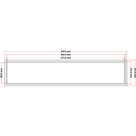 WILTEC Plaque De Couverture Du Porte-nom De La Boîte Aux Lettres 60x23 Mm Plaque De Rechange 57,5x20 Mm – Image 3