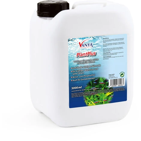 WILTEC Vanya PlantPlus 5000ml Engrais Plantes D'aquarium Croissance & Couleur Sans Nitrate Et Phosphate