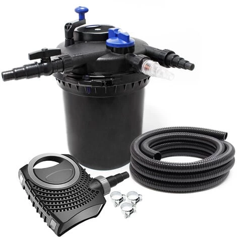 WILTEC SunSun CPF-10000 SET 12000l 11W UVC NEO6000 Pompe Tuyau Kit De Filtration