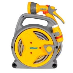 WILTEC Hozelock Dévidoir Transportable à Tuyau 10 M Arrosage Enrouleur Mobile Pico Reel Jardin Balcon