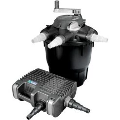 WILTEC Hozelock Bioforce Kit Filtre Pression Jusqu’à 18000L, Avec Aquaforce 6000L/h, UVC 36W