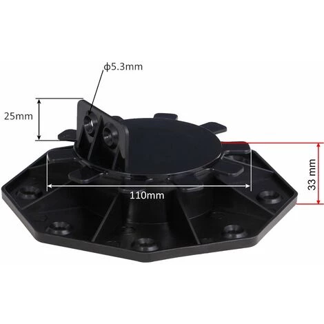 WILTEC XPOtool Plots De Fondation Charge 2700kg Pieds De Support Réglage En Hauteur 30-60mm Lames Terrasse – Image 4