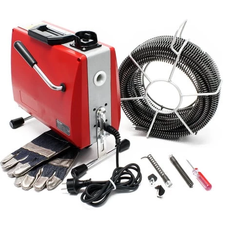 WILTEC Outil De Nettoyage De Tubes 390W 16mm 6 Spirales Nettoyant Déboucheur