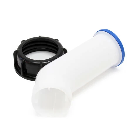 WILTEC Tubulure De Sortie IBC Plastique Angle Coudé 90° Pour Conteneurs Avec Filetage à Pas Grossier S60x6 – Image 2