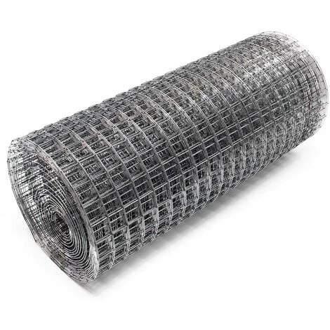 WILTEC Grillage Volière Acier Galvanisé Maille Carrée 19x19mm Rouleau 5m Hauteur 100cm Clôture Enclos – Image 3