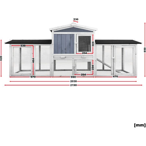 WILTEC Clapier Lapin Clapier Lièvre Cage Enclos Libre – Image 4