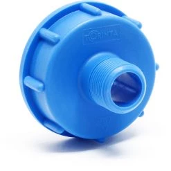 WILTEC Adaptateur IBC Plastique Filetage Mâle 26,44 Mm (3/4") Conteneur Avec Filet à Pas Grossier S60x6