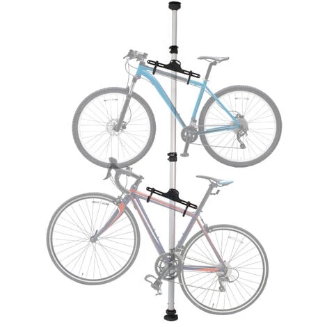 WILTEC Porte-vélo Télescopique 2 Vélos 20kg Chaque Peu Encombrant Réglable 160-340cm Bras Orientable 360° – Image 2