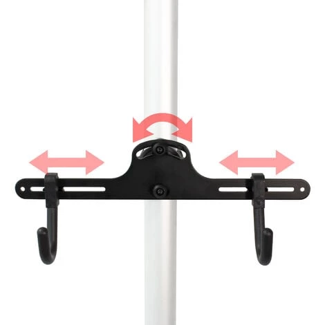 WILTEC Porte-vélo Télescopique 2 Vélos 20kg Chaque Peu Encombrant Réglable 160-340cm Bras Orientable 360° – Image 3
