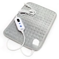 WILTEC Coussin Chauffant Laine Polaire 40x30cm 3 Niveaux De Chauffage Arrêt Automatique Lavable à 30°