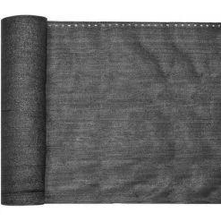 WILTEC Bâche De Clôture 1,5×25m, Gris Anthracite, Brise-vue Clôture Balcon Jardin, Tissu PE-HD Stabilisé UV