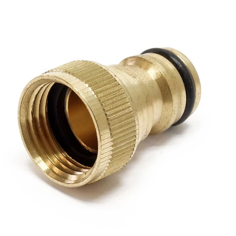 WILTEC Raccord De Tuyau Clic Laiton 19.17mm (1/2") Filetage Femelle Raccord Rapide Système D’encliquetage 16mm – Image 2