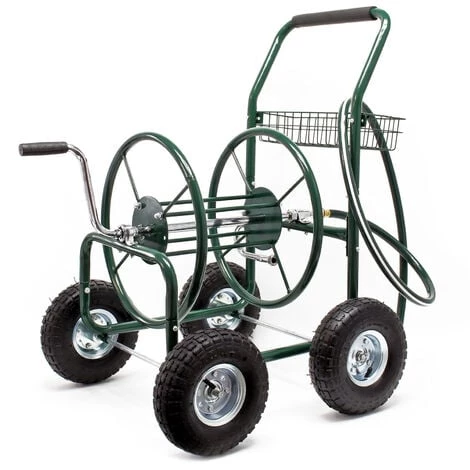 WILTEC XPOtool Chariot De Tuyau Pour Tuyaux De 16mm (5/8″) Jusqu’à 76 M à Raccord De 19mm (3/4″) Et Roues De 25cm De Ø – Image 2