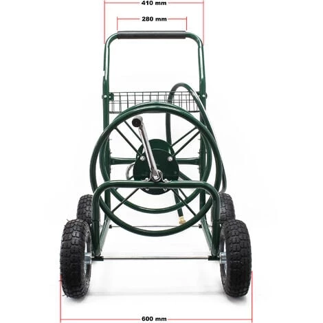 WILTEC XPOtool Chariot De Tuyau Pour Tuyaux De 16mm (5/8″) Jusqu’à 76 M à Raccord De 19mm (3/4″) Et Roues De 25cm De Ø – Image 5
