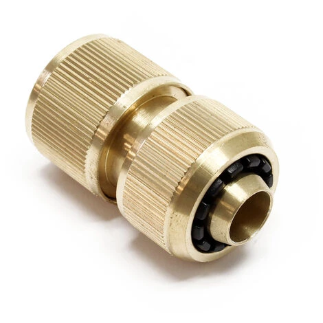 WILTEC Raccord Rapide 13mm (1/2") Laiton Pour Système D’encliquetage Avec Aquastop Raccord Tuyau Arrosage