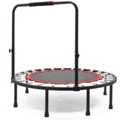 WILTEC Trampoline Fitness Ø122cm Charge 150kg Poignée Réglable En Hauteur 110cm Endurance & Musculation