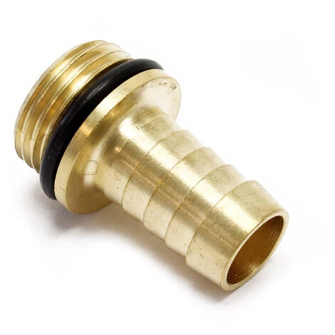 WILTEC Raccord Eau à Vis 1/3 De 20,95mm Filetage Mâle (1/2'') Tuyaux 13mm (1/2'') Collet Et Joint Torique