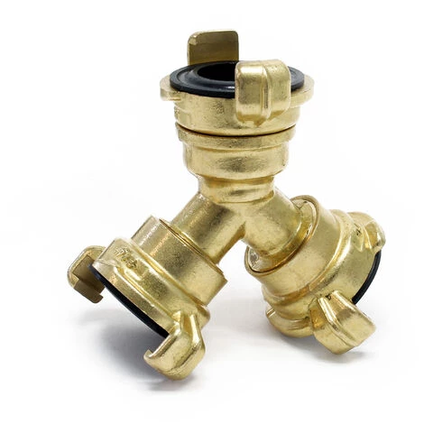 WILTEC Distributeur En Y Avec Raccords Rapides à Griffes 2× 26,44 Mm (3/4″) En Laiton