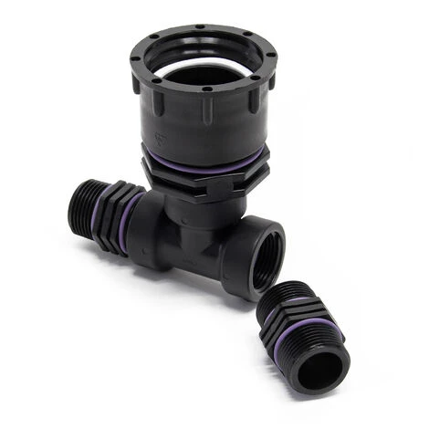 WILTEC Adaptateur IBC S60X6 Filet Femelle Pièce En T 2x 33.25 (1") Filetage Mâle / 30.93 (1") Filet Femelle