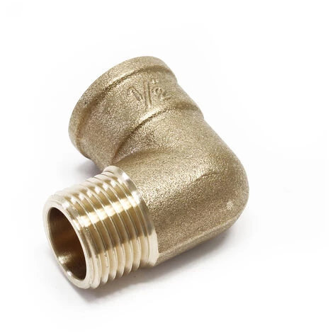 WILTEC Coude 90° Laiton Filetage Mâle 20,95mm (1/2") Femelle 19,17mm (1/2") Pour Le Raccordement De Tuyaux – Image 2