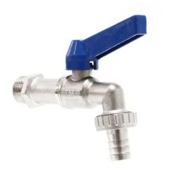 WILTEC Vanne De Décharge Lourde à Robinet Sphérique 20,95mm (G1/2″) FE Raccord De Tuyau 13mm (1/2″)