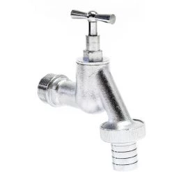 WILTEC Vanne De Décharge Chromée 33,25mm (G1″) FE Raccord De Tuyau 25mm (1″) Robinet Sphérique