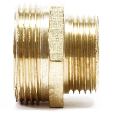 WILTEC Embout Fileté En Laiton Mamelon Réducteur Filetage De Tuyau 41,91mm (1 1/4″) FE 33,25mm (1″) FE – Image 3