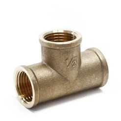 WILTEC Pièce En T En Laiton Avec 3× 19,17mm (1/2″) Filetage Intérieur Pour Raccorder Des Tuyaux
