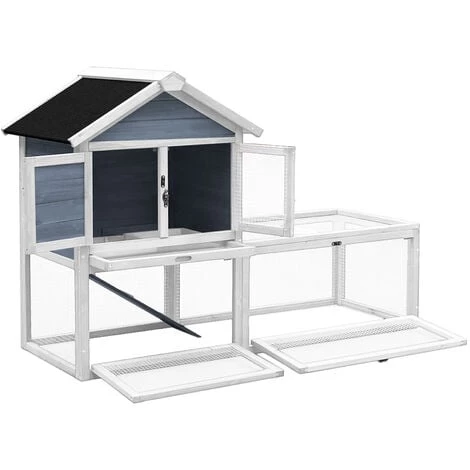 WILTEC Clapier Pour Lapins Cage Petits Animaux Rongeurs Élevage Ferme Enclos Extérieur