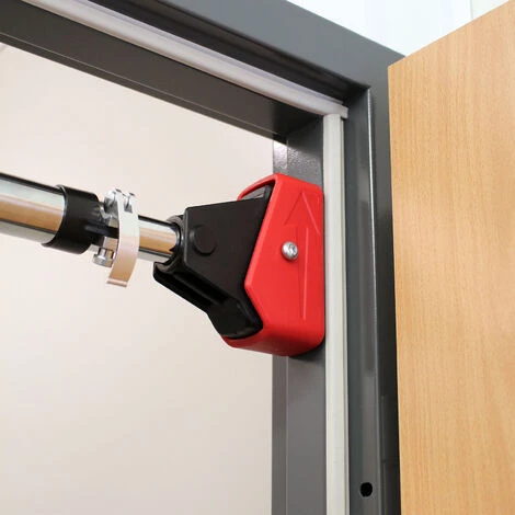 WILTEC Barre De Traction En Acier Chromé Jusqu’à 180kg Barre Pour Encadrements Porte 72-100cm Antiglissante – Image 5