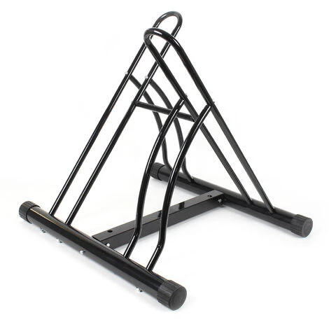 WILTEC Support De Vélo Montage Au Sol Râtelier 2 Vélos Sens De Stationnement Flexible 60x54x57cm Acier – Image 2