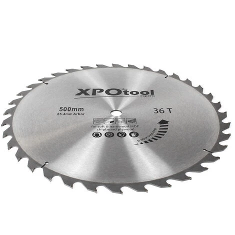 WILTEC XPOtool Lame De Scie Circulaire Ø 500 Mm Carbure 36 Dents Résistantes Aux Clous Avec Bague De Réduction – Image 2