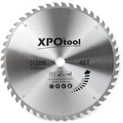 WILTEC XPOtool Lame De Scie Circulaire Ø 315 Mm Carbure 48 Dents Résistantes Aux Clous Avec Bague De Réduction