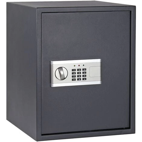 WILTEC Coffre-fort électronique Mural 400x400x500mm Serrure à Combinaison Alarme Double Boulon En Acier