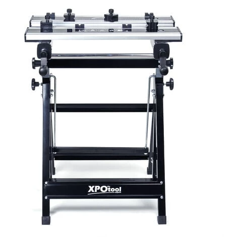 WILTEC XPOtool Banc Mobile Jusqu’à 100 Kg Établi Pliable à Hauteur Réglable 77-107cm Inclinaison Réglable – Image 3