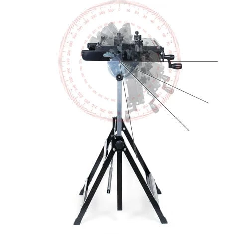 WILTEC XPOtool Banc Mobile Jusqu’à 100 Kg Établi Pliable à Hauteur Réglable 77-107cm Inclinaison Réglable – Image 4