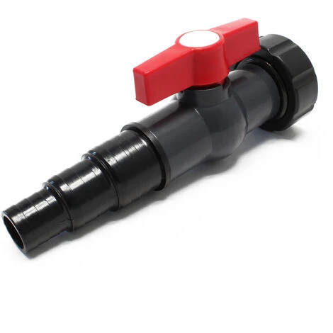 WILTEC Robinet à Boisseau Sphérique Avec Bague D'étanchéité Ø58mm & Embout à étages 25mm/31mm/38mm