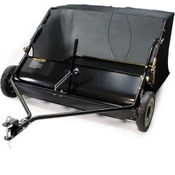 WILTEC Balai Ramasseur Balayeuse Pour Tondeuse Autoportée Largeur 105cm Et Roues En Caoutchouc 266x60,3mm