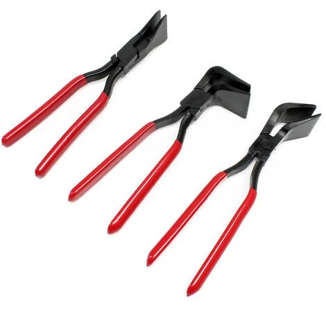 WILTEC Pince à Border 3x Pince à Plier 0° 45° 90° Largeur De Mâchoire 55 Mm Pour Couvreur, Plombier