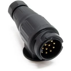 WILTEC Adaptateur Prise Remorque 13 Broches 12V Feux Stop Clignotant Feu Brouillard Feu Arrière