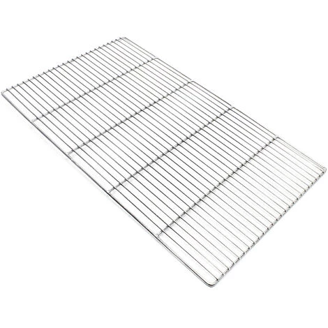 WILTEC Grille De Barbecue Acier Inoxydable Carrée 67 X 40 Cm Sans Rouille Barbecue à Charbon De Bois /à Gaz