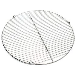 WILTEC Grille Acier Inoxydable Ronde 55 Cm Barbecue à Charbon De Bois /à Gaz Barbecue Avec Grill Pivotant