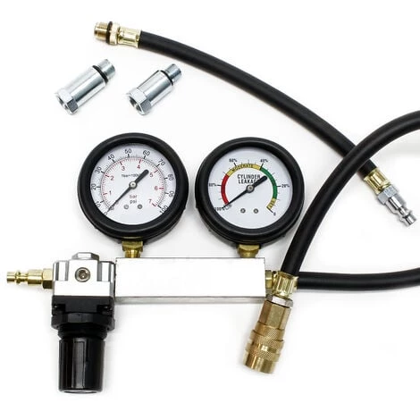 WILTEC Testeur De Fuite De Cylindre Kit Pour La Détection Des Fuites De Cylindre Des Moteurs à Essence