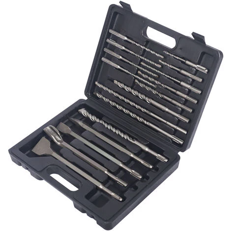 WILTEC XPOtool SDS Plus 17 Forets à Pierre Et Burins Forets Pour Marteau Perforateur Pour Maçonnerie, Béton – Image 2