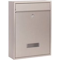 WILTEC Boite Aux Lettres Boite Postale Murale Acier Inoxydable Mailbox V10