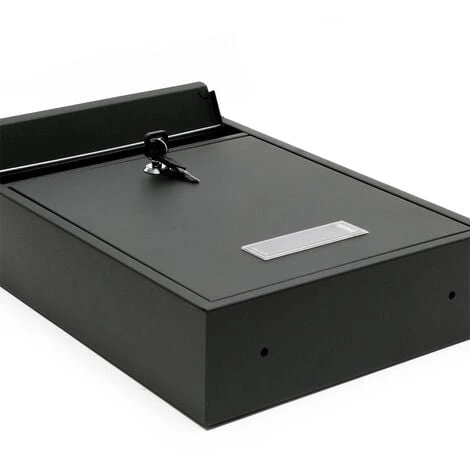 WILTEC Boite Aux Lettres Murale Courrier Noir Revêtement Par Poudre V1 – Image 5